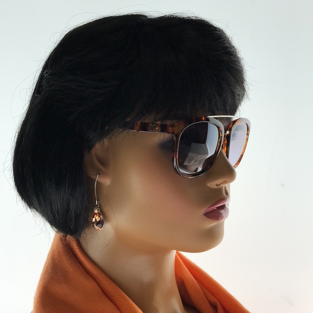 Oleg Cassini Round Tortoise Shell Cat Eye Frame T… - image 3